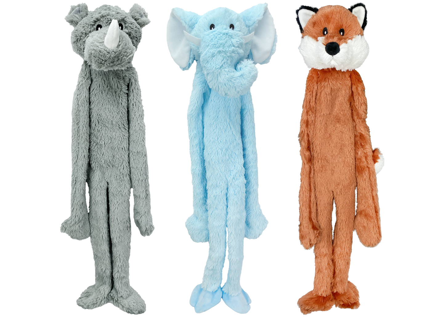 Multipet Plush Dog Toy Swingin’ Flatties 27in Assorted