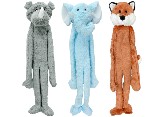 Multipet Plush Dog Toy Swingin’ Flatties 27in Assorted