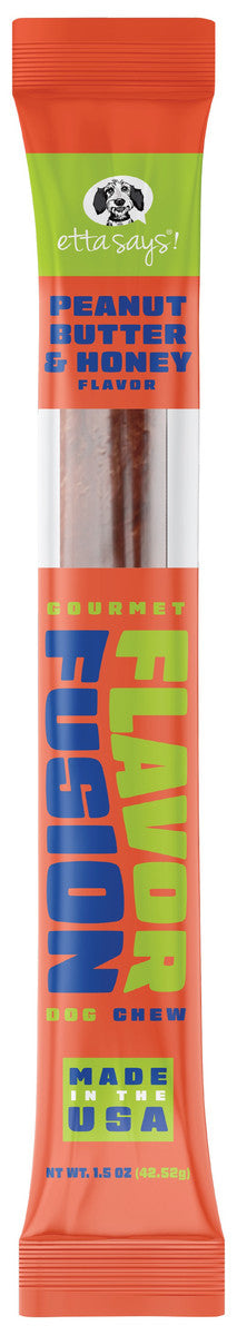 Etta Says! Flavor Fusion Dog Chew Peanut Butter and Honey 1.5 oz