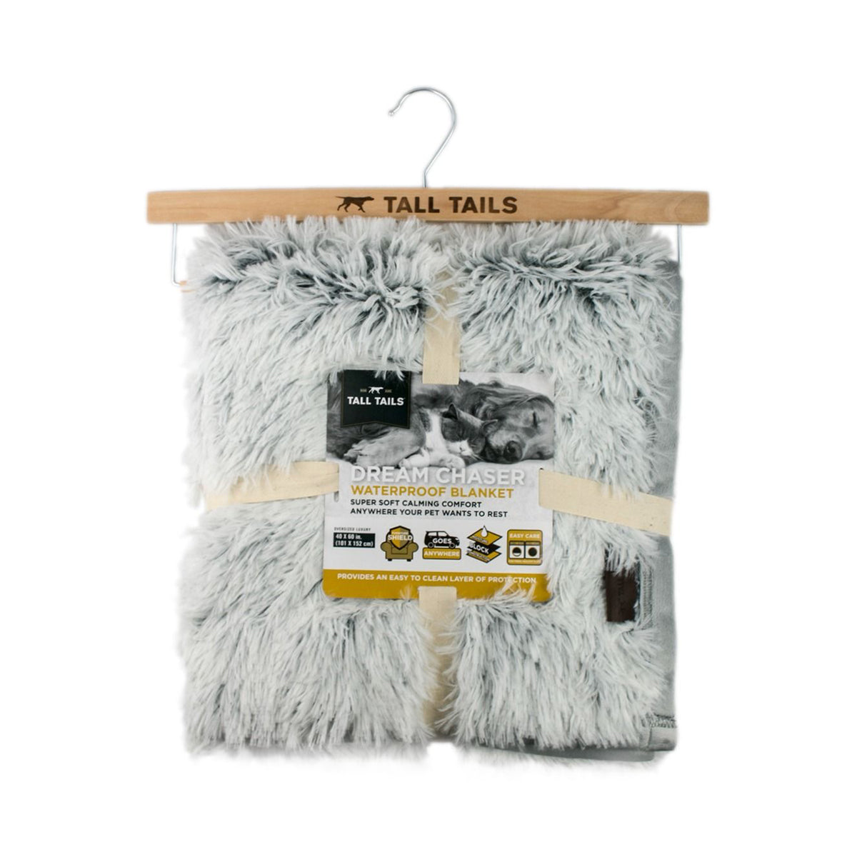Tall Tails Dream Chaser Waterproof Blanket, 40"x60", Grey