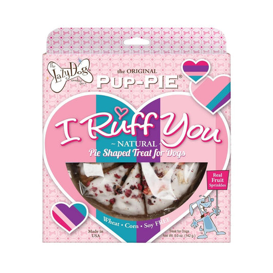 The Lazy Dog Cookie Co. Original Pup-Pie "I Ruff You" Valentines Dog Treat