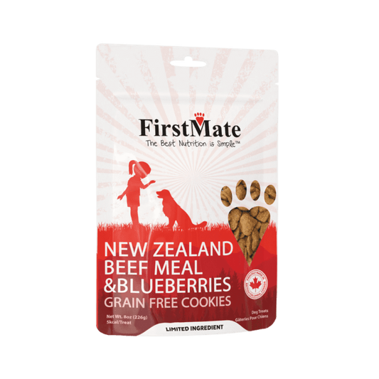 First Mate Cookies for Dogs Grain Free 8oz Beef and Blueberry