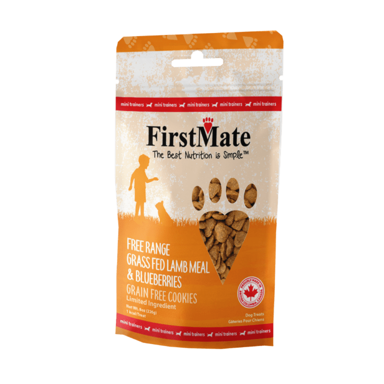 First Mate Cookies for Dogs Grain Free 8oz Mini Lamb and Blueberry