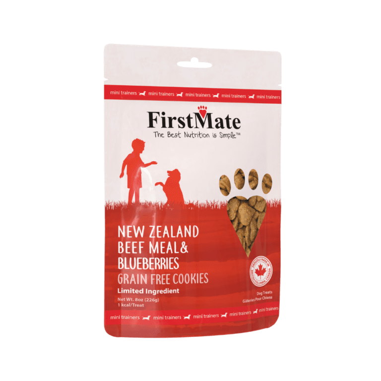 First Mate Cookies for Dogs Grain Free 8oz Mini Beef and Blueberry