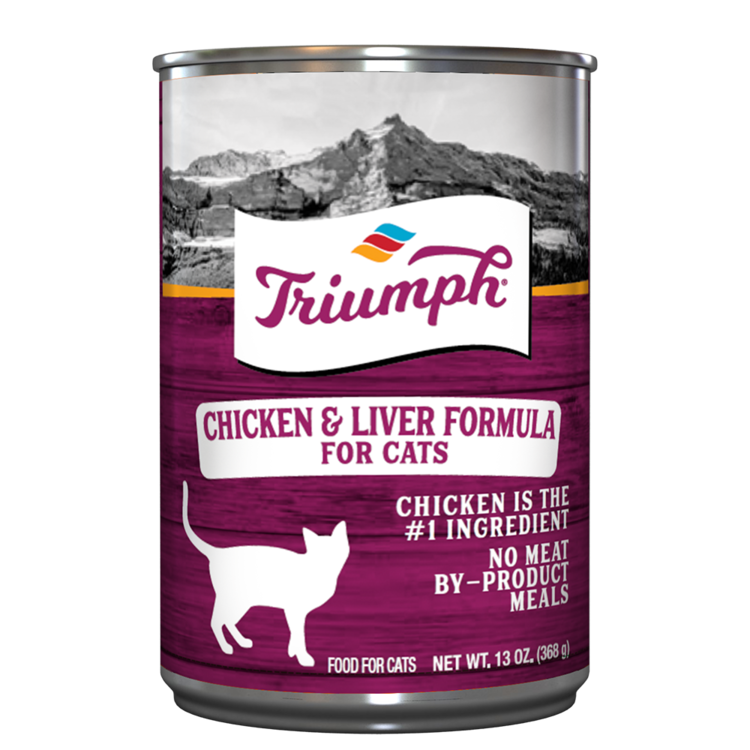 Triumph Chicken & Liver Formula Cat Food 13oz can