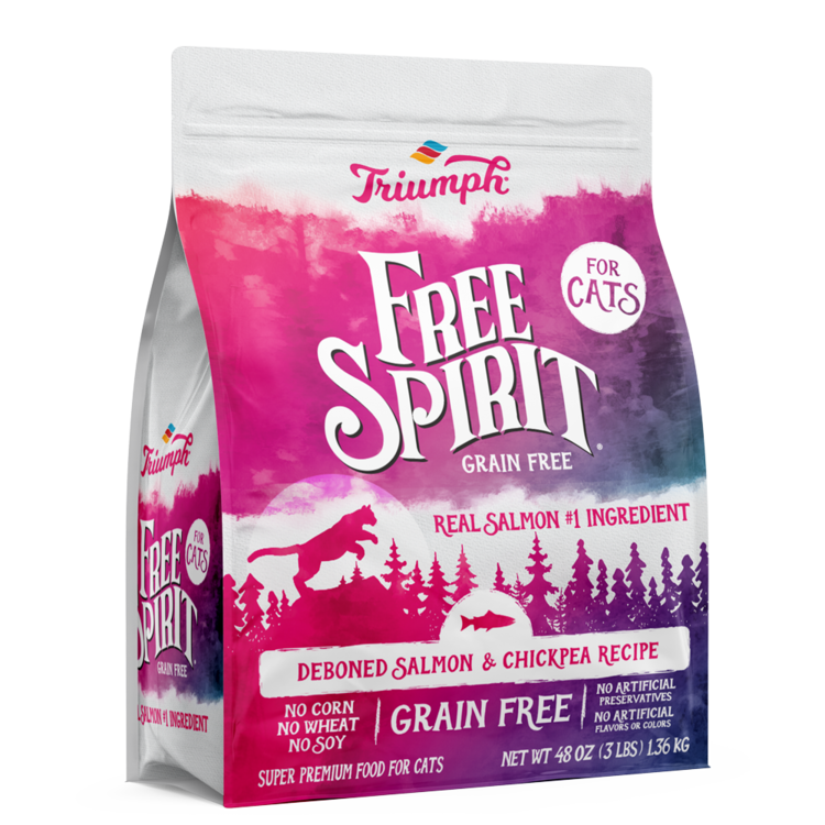 Triumph Free Spirit Grain Free Salmon & Chickpea Recipe Cat Food 3lb bag