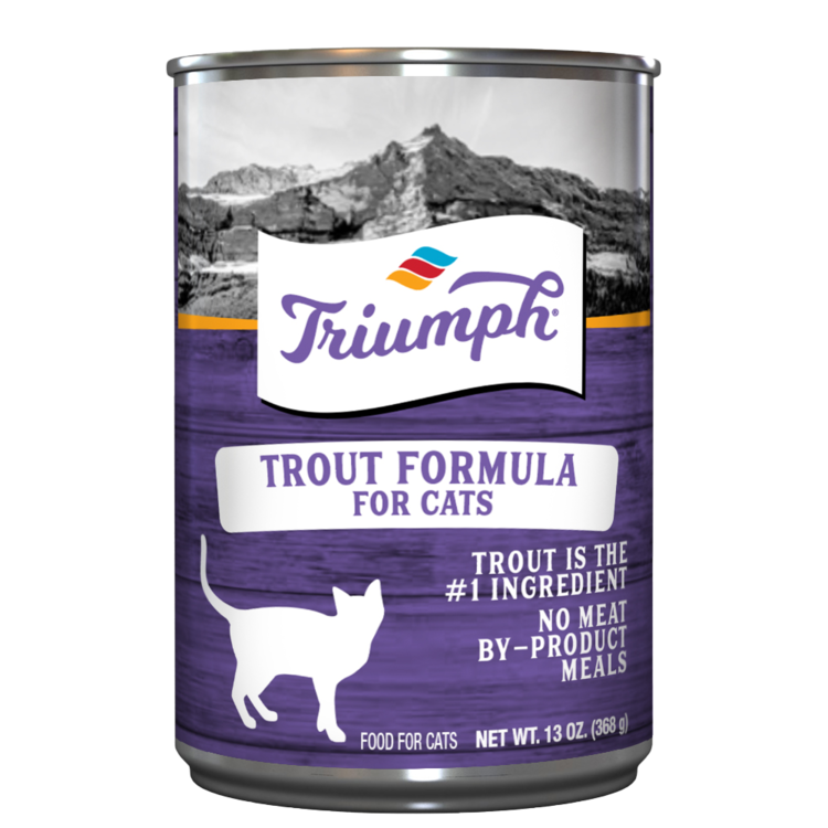 Triumph Trout Formula Cat Food 13oz can
