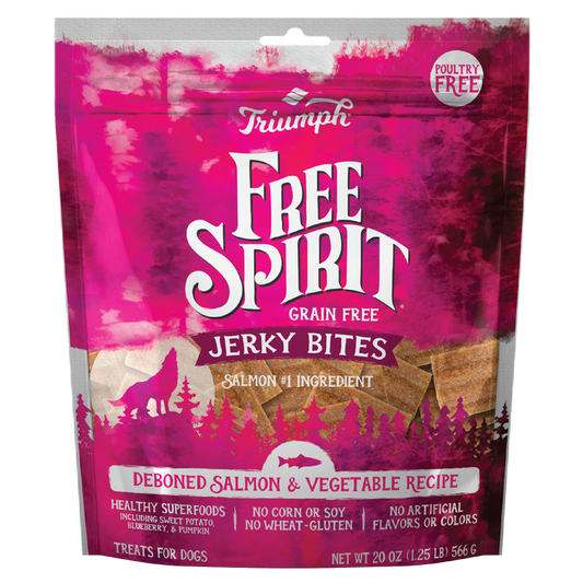 Triumph Free Spirit Grain Free Salmon & Vegetable Recipe Jerky Bites 20oz bag