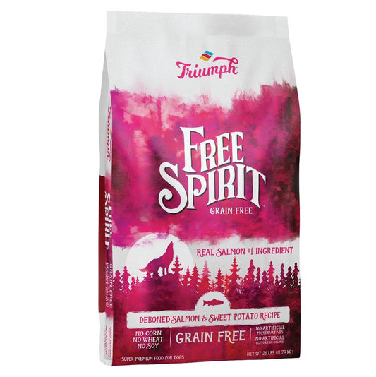 Triumph Free Spirit Grain Free Salmon & Sweet Potato Recipe Dog Food 28lb bag