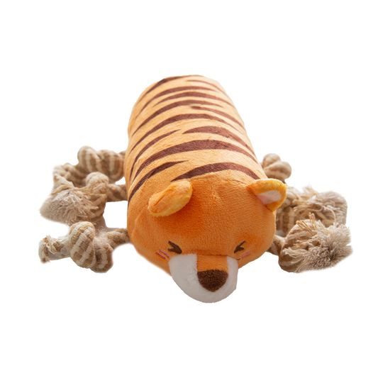 Snugarooz Plush Dog Toy Tug N' Tiger 7in