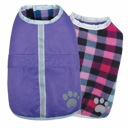 Pet Edge Zack and Zoey Noreaster Dog Blanket Coat Purple  XX Large