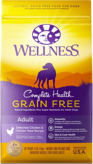 Wellness Complete Health Grain Free Adult Dry Dog Food Chicken & Chicken Meal Recipe 22lb Bag