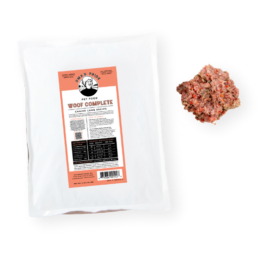 Oma's Pride Woof Complete Dog Food Recipie 1lb Lamb