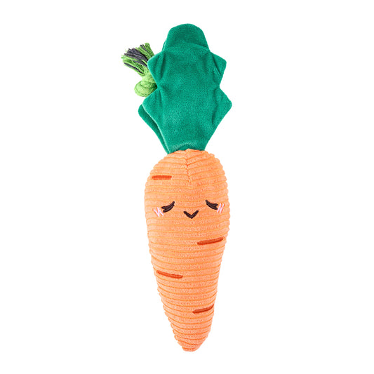 Zippypaws Plush Dog Toy Crinkle Crops Carrot