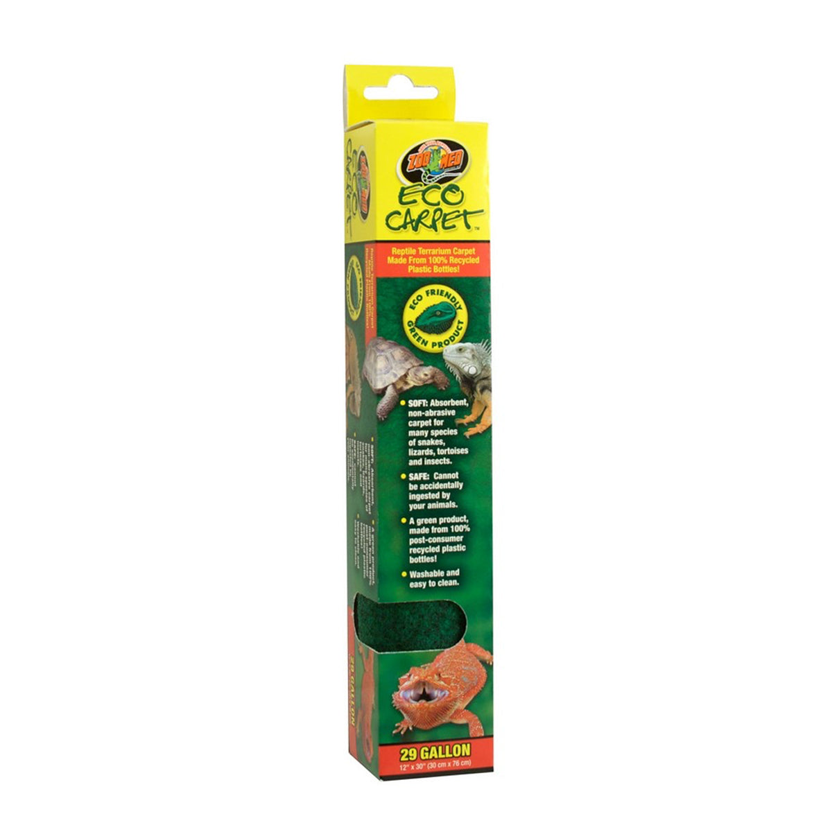 Zoo Med Eco Carpet Reptile Terrarium Carpet, Green, 29 Gallon