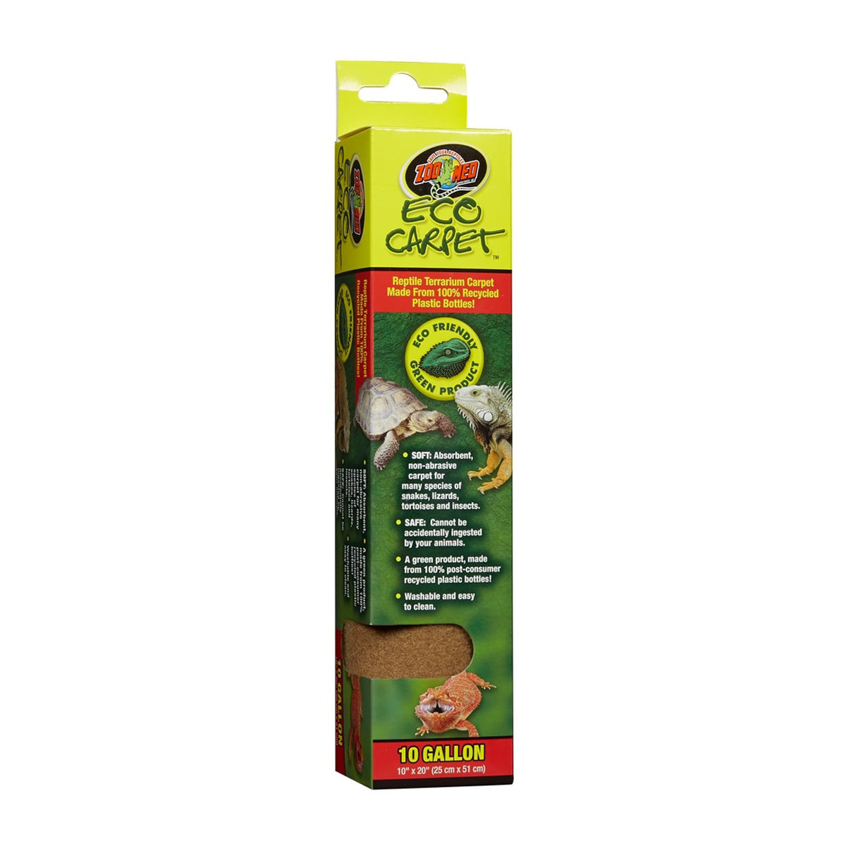 Zoo Med Eco Carpet Reptile Terrarium Carpet, Tan, 10 Gallon
