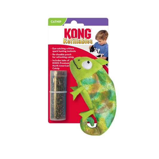 Kong Cat Toy Refillables Chameleon with Catnip