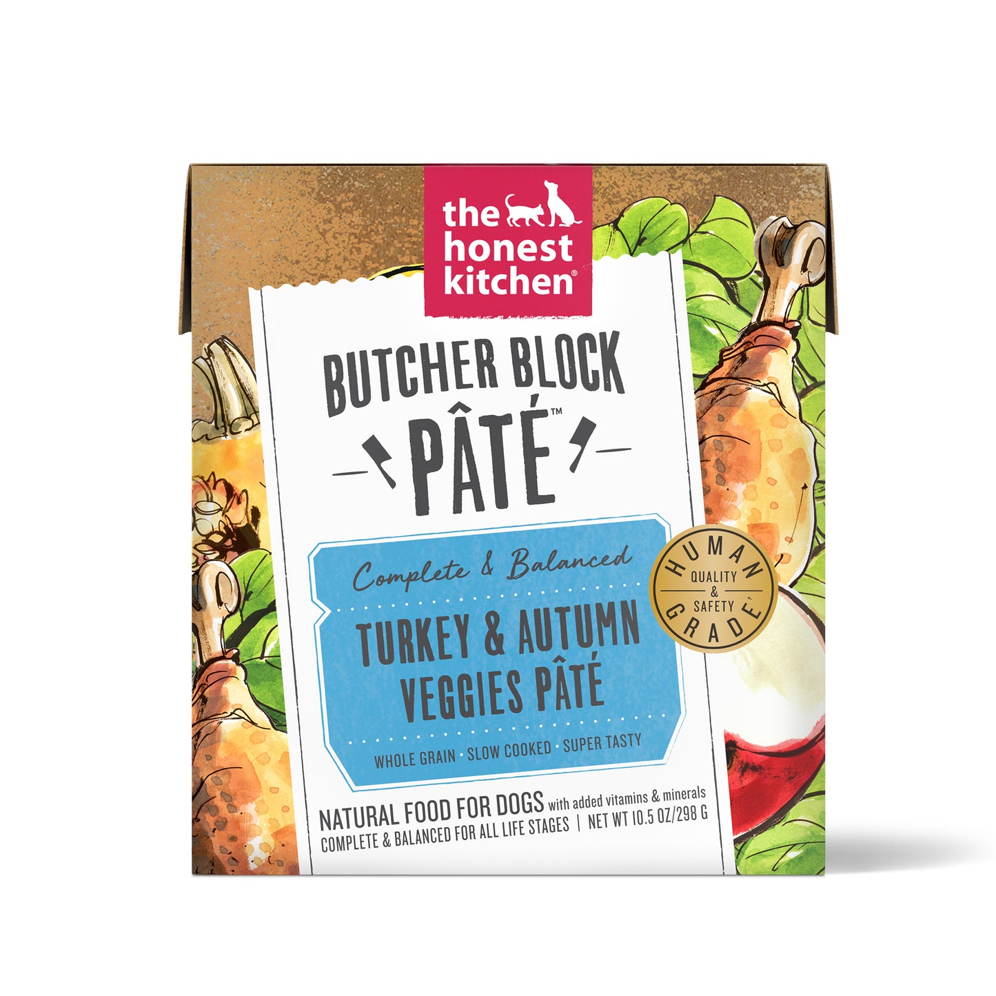 The Honest Kitchen Butcher Block Pâté: Turkey & Autumn Veggies Wet Dog Food 10.5oz