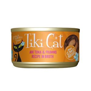 Tiki Cat Grill Wet Cat Food Ahi Tuna & Prawns 2.8oz Can