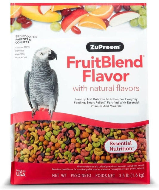ZuPreem FruitBlend Flavor Bird Food for Parrots & Conures 3.5lb