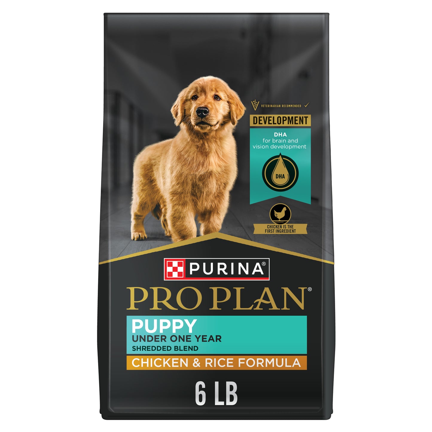 Purina Pro Plan High Protein Puppy Food Shredded Blend Chicken & Rice Formula 6lb