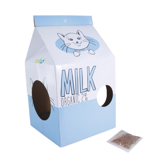 Coastal Turbo Milk Carton Cat Scratcher Blue