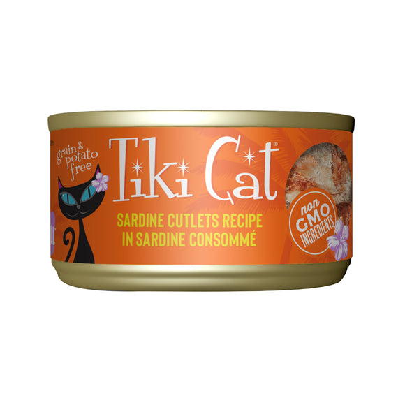 Tiki Cat Grill Wet Cat Food Sardine Cutlets 2.8oz Can