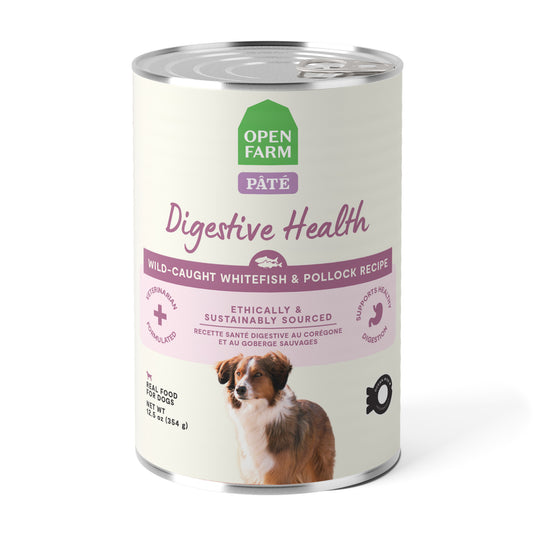 Open Farm Whitefish & Pollock Digestive Health Pâté for Dogs 12.5 oz can