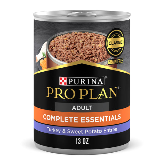 Purina Pro Plan Grain Free Dog Food Wet Pate, Turkey and Sweet Potato Entrée 13oz