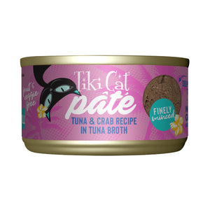 Tiki Cat Grill Pâté Wet Cat Food Tuna & Crab 2.8oz Can