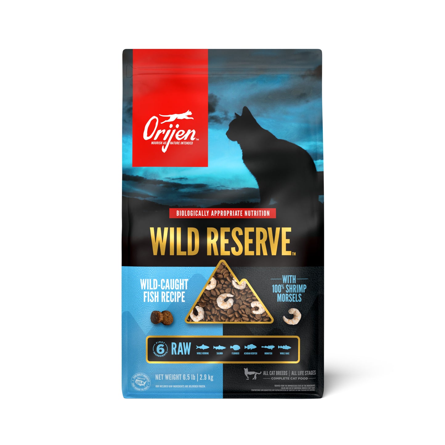 Orijen Grain Free Dry Cat Food Wild Reserve Wild-Caught Fish Recipe 6.5lb