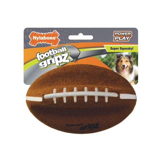 Nylabone Power Play Dog Football Gripz Medium/Wolf