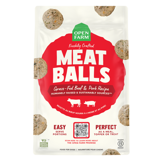 Open Farm Open Farm Freshly Crafted Meatballs - Grass-Fed Beef & Pork Recipe 36oz Bag