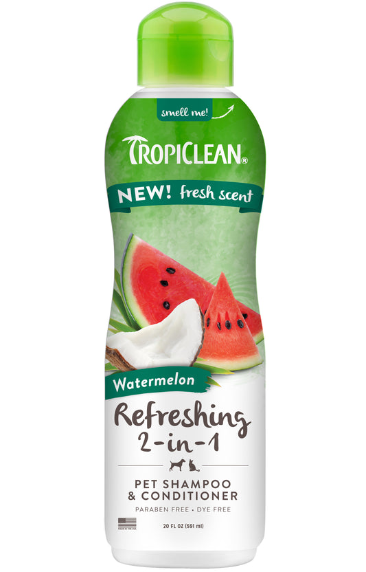 TropiClean Watermelon Refreshing 2-in-1 Shampoo and Conditioner 20oz
