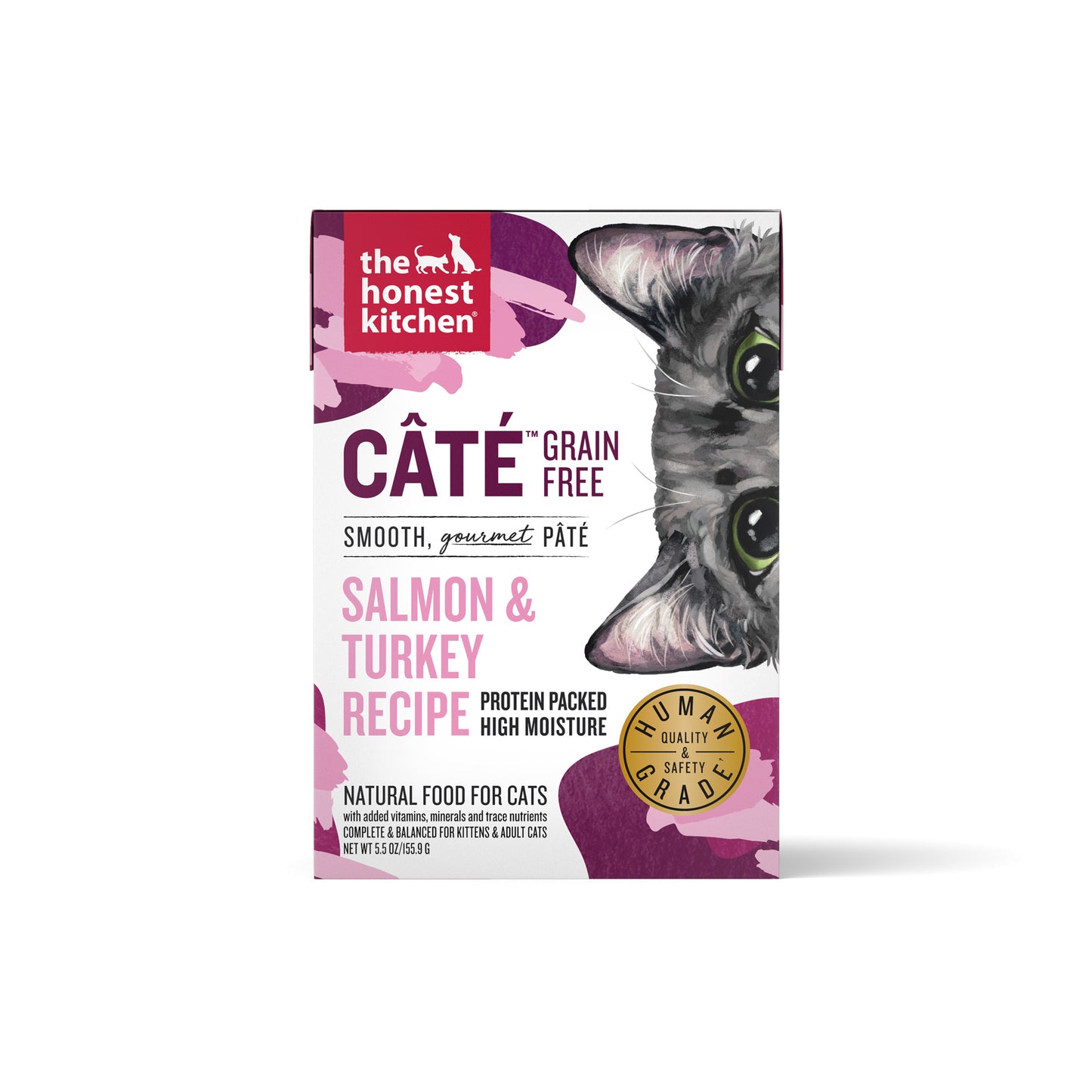 The Honest Kitchen Câté Grain Free Salmon & Turkey Pâté Wet Cat Food 5.5oz