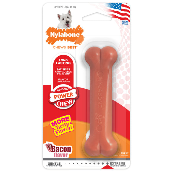 Nylabone Power Chew Dog Toy Bacon Small/Regular
