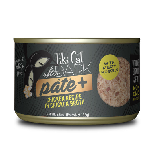 Tiki Cat After Dark Pate+ Wet Cat Food Chicken, 5.5 oz. Can