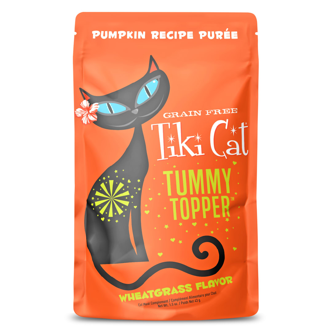 Tiki Cat Tummy Topper Pumpkin & Wheatgrass Cat Food Pouch, 1.5oz