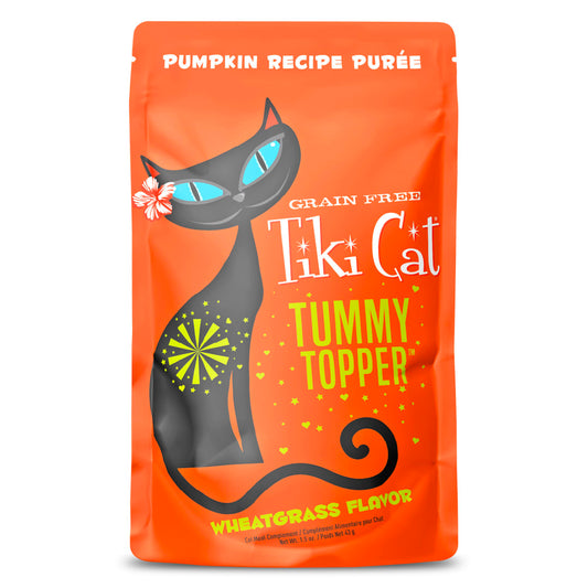 Tiki Cat Tummy Topper Pumpkin & Wheatgrass Cat Food Pouch, 1.5oz