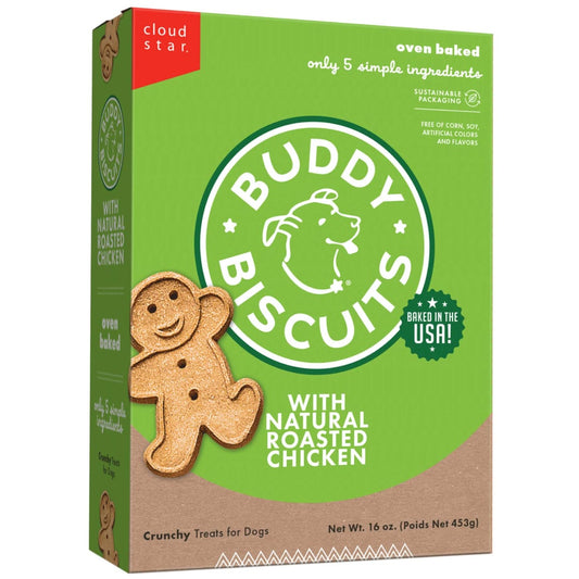 Cloud Star Buddy Biscuits Crunchy Dog Treats, Roasted Chicken, 16 oz. Box