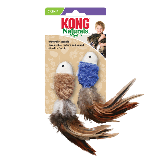 Kong Cat Toy Naturals Crinkle Fish 2-pk