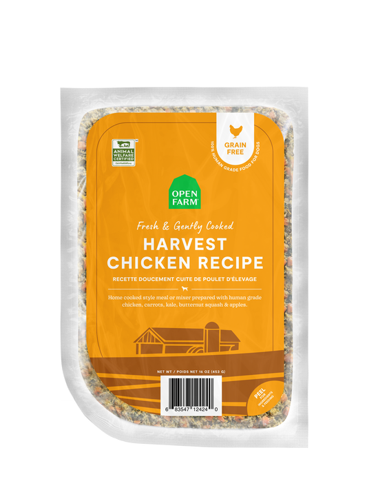 Open Farm Harvest Chicken Recipe Gentlly Cooked For Dogs 16oz Pouch