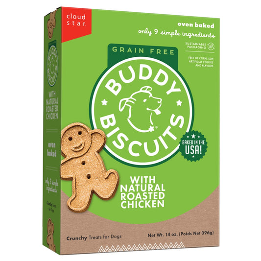 Cloud Star Buddy Biscuits Crunchy Grain Free Dog Treats, Chicken, 14 oz. Box