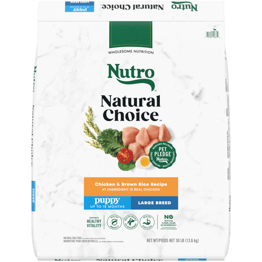 Nutro Natural Choice Dry Dog Food Large Breed Puppy Chicken & Brown Rice Recipe 30lb bag