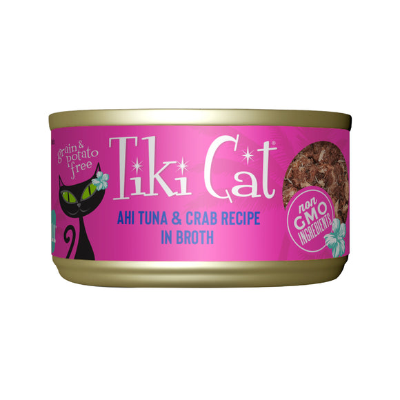 Tiki Cat Grill Wet Cat Food Ahi Tuna & Crab 2.8oz Can