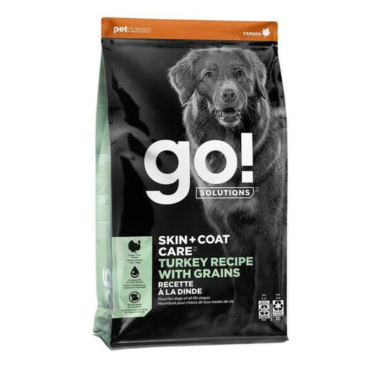 Petcurean Go Dry Dog Food Skin and Coat 22lb Turkey