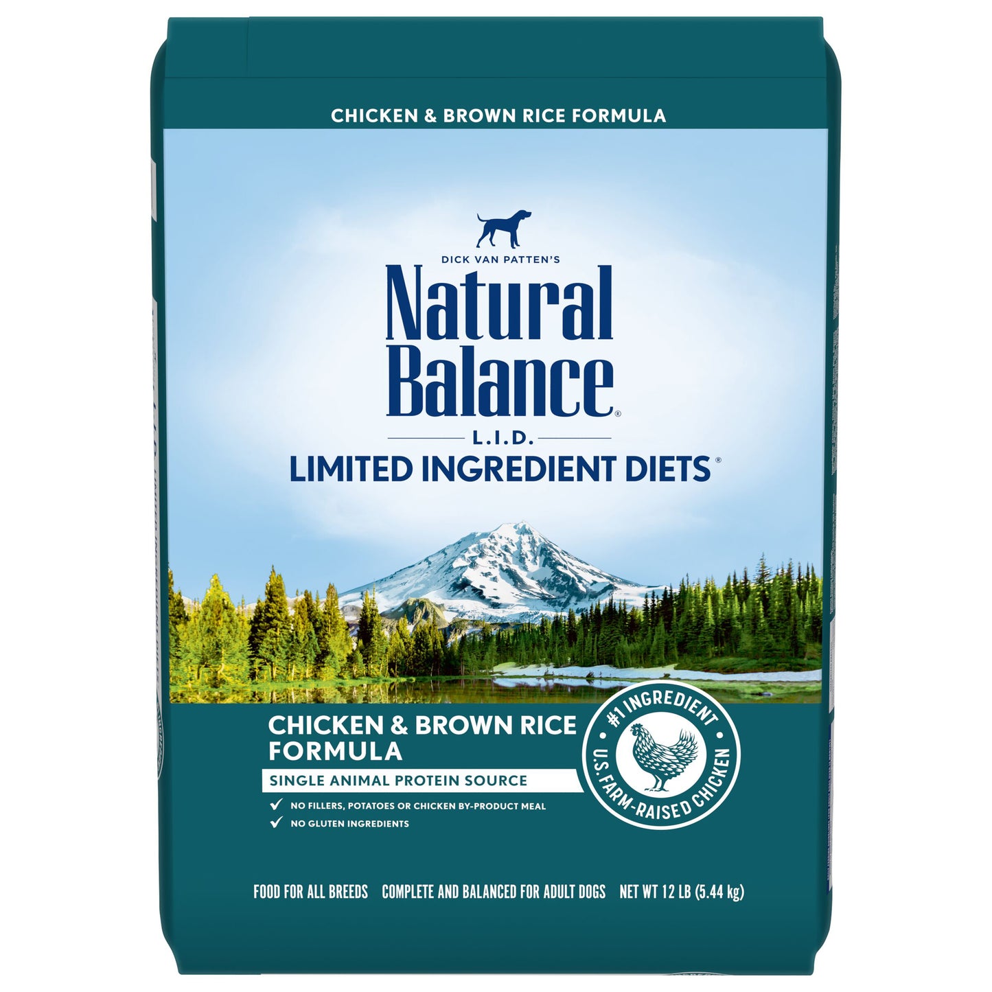 Natural Balance L.I.D. Limited Ingredient Diets Dry Dog Food Chicken & Brown Rice Formula 12lb