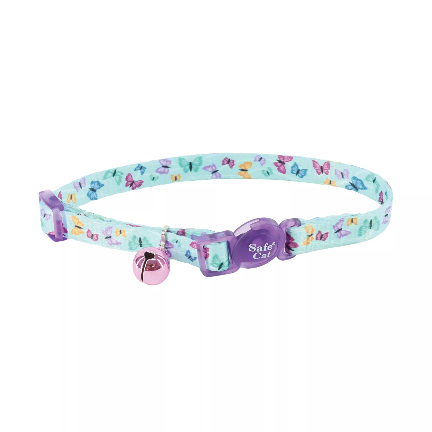 Coastal Safe Cat 3/8in Wide 8-12in Fashion Breakaway Collar Butterflies