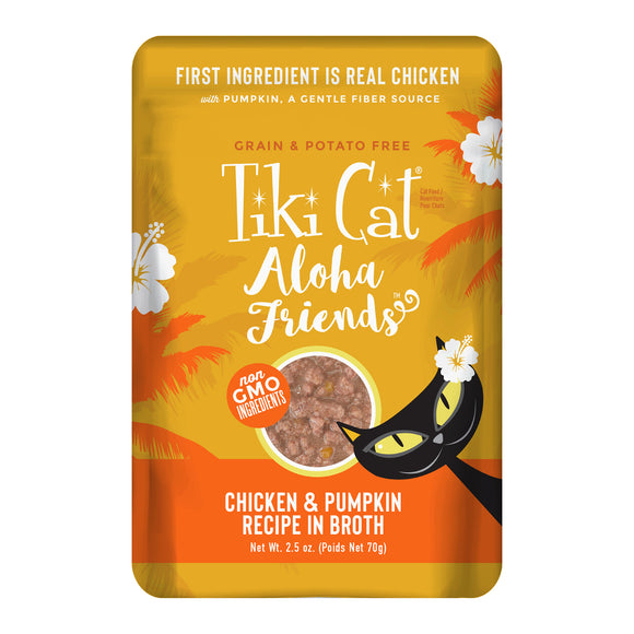 Tiki Cat Aloha Friends Wet Cat Food Chicken & Pumpkin 2.5oz Pouch