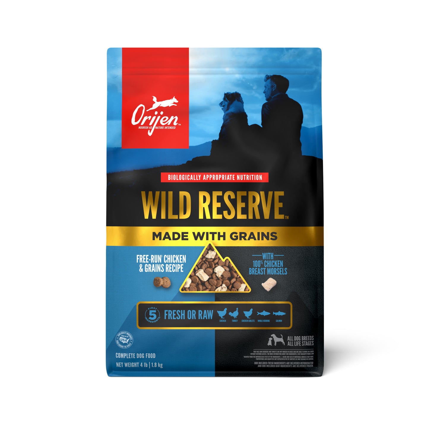 Orijen Dry Dog Food Wild Reserve Free-Run Chicken & Grains Recipe 4lb